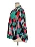 Investments 100% Polyester Color Block Green 3/4 Sleeve Blouse Size 2X - photo 5