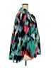 Investments 100% Polyester Color Block Green 3/4 Sleeve Blouse Size 2X - photo 4
