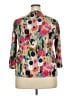 Unbranded 100% Polyester Print Teal 3/4 Sleeve Blouse Size XXL - photo 2