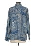 Johnny Was 100% Silk Paisley Blue Long Sleeve Silk Top Size S - photo 2