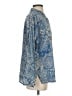 Johnny Was 100% Silk Paisley Blue Long Sleeve Silk Top Size S - photo 4