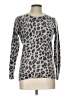 Charter Club Animal Print Silver Pullover Sweater Size L - photo 1