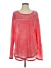 Seven7 Red Long Sleeve Top Size S - photo 1