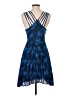 Maple 100% Rayon Blue Cocktail Dress Size 4 - photo 2