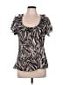 Sunny Leigh 100% Polyester Black Short Sleeve Blouse Size L - photo 1