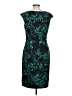 North Style Print Teal Cocktail Dress Size 10 - photo 2