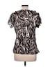 Sunny Leigh 100% Polyester Black Short Sleeve Blouse Size L - photo 2