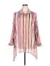 Zac & Rachel Stripes Pink 3/4 Sleeve Blouse Size 3X - photo 1
