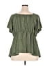 Torrid Green Short Sleeve Blouse Size 3X Plus (3) - photo 2