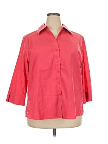 Foxcroft 3/4 Sleeve Button-Down Shirt (view 1)