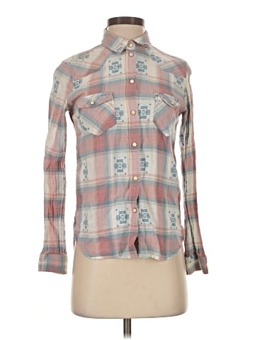 American Eagle Outfitters Long Sleeve Button-Down Shirt (view 1)