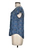 Willi Smith 100% Rayon Blue Short Sleeve Blouse Size M - photo 5