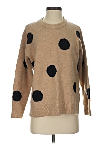 Madewell Dot Graystone Pullover Sweater in Coziest Yarn (view 1)