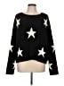 Francesca's 100% Polyester Stars Black Pullover Sweater Size L - photo 1