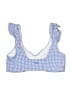 Roxy Checkered-gingham Blue Swimsuit Top Size 10 - photo 2