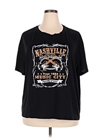 Shein Curve Short Sleeve T-Shirt (view 1)