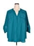 Torrid 100% Polyester Teal 3/4 Sleeve T-Shirt Size 3X Plus (3) - photo 1