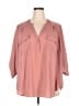 Torrid 100% Polyester Pink 3/4 Sleeve Blouse Size 3X Plus (3) - photo 1