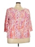 Ruby Rd. Pink 3/4 Sleeve T-Shirt Size 3X - photo 1