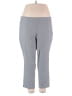dalia Checkered-gingham Gray Casual Pants Size 18W - photo 1