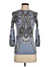 Talbots 100% Cashmere Paisley Blue Cashmere Pullover Sweater Size S (estimated) - photo 1