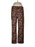 New Directions Animal Print Brown Casual Pants Size L - photo 1