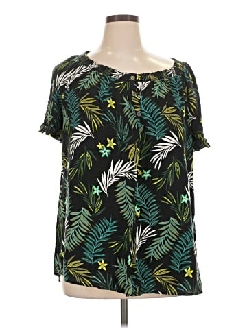 Terra & Sky Short Sleeve Blouse (view 1)