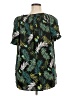 Terra & Sky 100% Rayon Tropical Green Short Sleeve Blouse Size 0X - photo 2