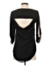 Final Touch 100% Polyester Black 3/4 Sleeve Blouse Size XXS - photo 2