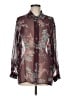 Laura Ashley 100% Polyester Floral Burgundy 3/4 Sleeve Blouse Size 8 - photo 1