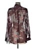 Laura Ashley 100% Polyester Floral Burgundy 3/4 Sleeve Blouse Size 8 - photo 2