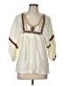 Max Studio 100% Cotton Ivory 3/4 Sleeve Blouse Size L - photo 1