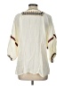 Max Studio 100% Cotton Ivory 3/4 Sleeve Blouse Size L - photo 2