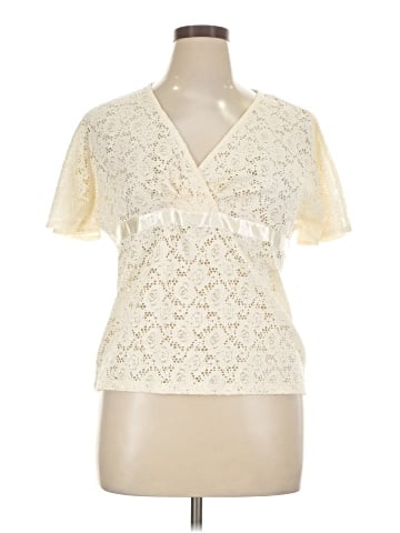 New York & Company Short Sleeve Blouse (view 1)