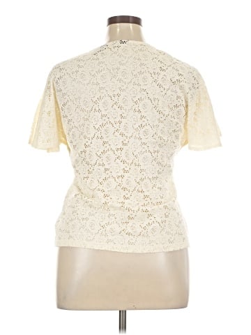 New York & Company Short Sleeve Blouse (view 2)