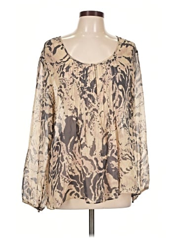 Ella Moss Long Sleeve Silk Top (view 1)