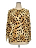C.D. Daniels 100% Acrylic Animal Print Gold Pullover Sweater Size 2X - photo 1