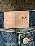 REVICE Hearts Blue Jeans Size 27 waist - photo 7