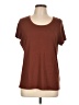 Quince Brown Short Sleeve Top Size L - photo 1