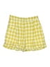 BCBGeneration 100% Rayon Checkered-gingham Yellow Shorts Size XS - photo 1