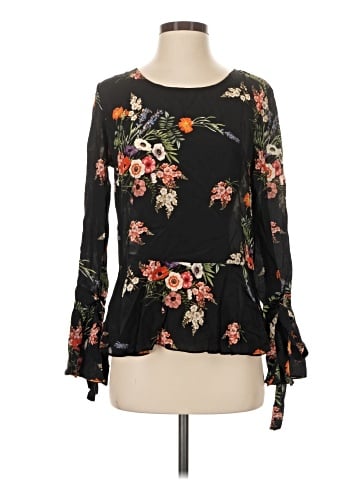 Amour Vert Long Sleeve Silk Top (view 1)