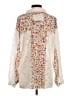 Pol Floral Ivory Long Sleeve Blouse Size S - photo 2