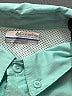 Columbia 100% Polyester Solid Teal Short Sleeve Button-Down Shirt Size 14 - photo 3