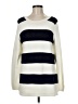 Talbots Outlet 100% Cotton Stripes Ivory Pullover Sweater Size M - photo 1