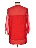 Express 100% Polyester Red 3/4 Sleeve Blouse Size L - photo 2
