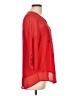 Express 100% Polyester Red 3/4 Sleeve Blouse Size L - photo 4