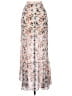 Free People 100% Polyester Floral Silver Casual Skirt Size 12 - photo 2