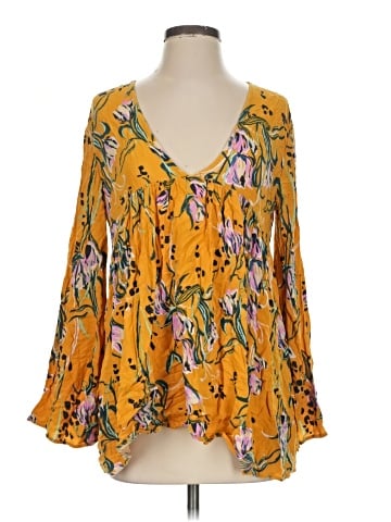 Free People 3/4 Sleeve Blouse (view 1)