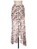 Free People 100% Polyester Floral Silver Casual Skirt Size 12 - photo 1