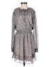 WAYF 100% Polyester Animal Print Gray Casual Dress Size S - photo 1